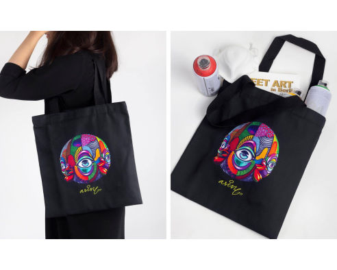 Tote bag '2019 Chicken’s farm' by ASIN